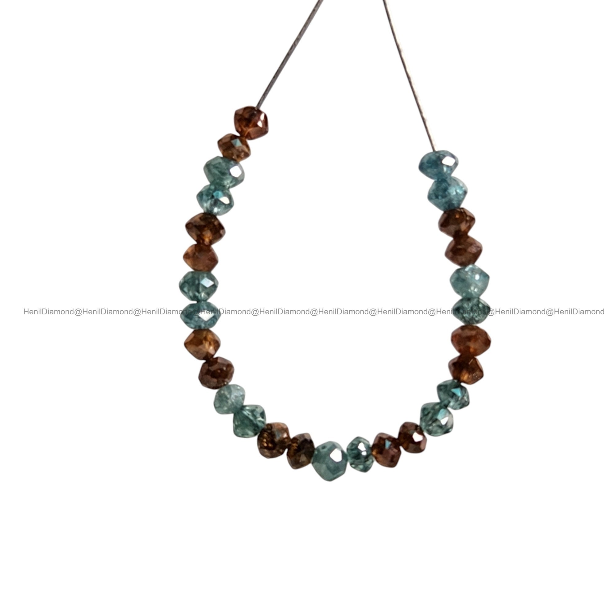 1.02 Ct Lot 1.50 to 2.00 MM Natural Red Blue Polished Round Loose Diamonds Beads wt Drilled Hole for Jewelry Making