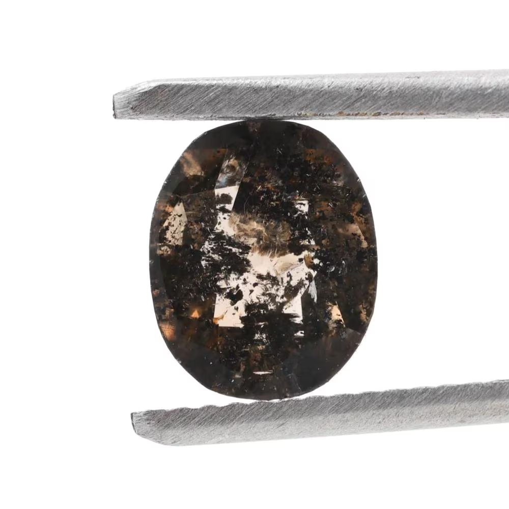 1.66 Ct Natural Brown Color Oval Loose Diamonds for Minimalist Engagement Ring