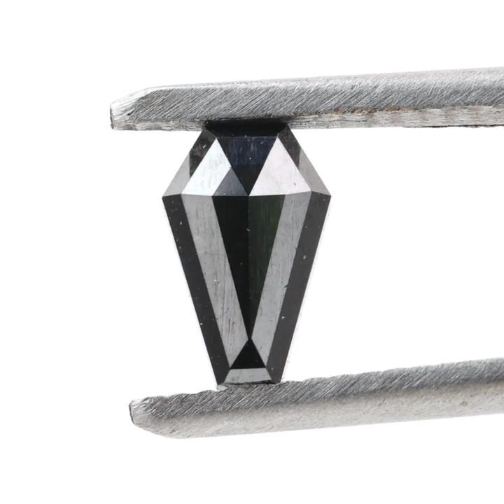 0.82 Carat Natural Black Coffin Loose Diamonds for Engagement Ring