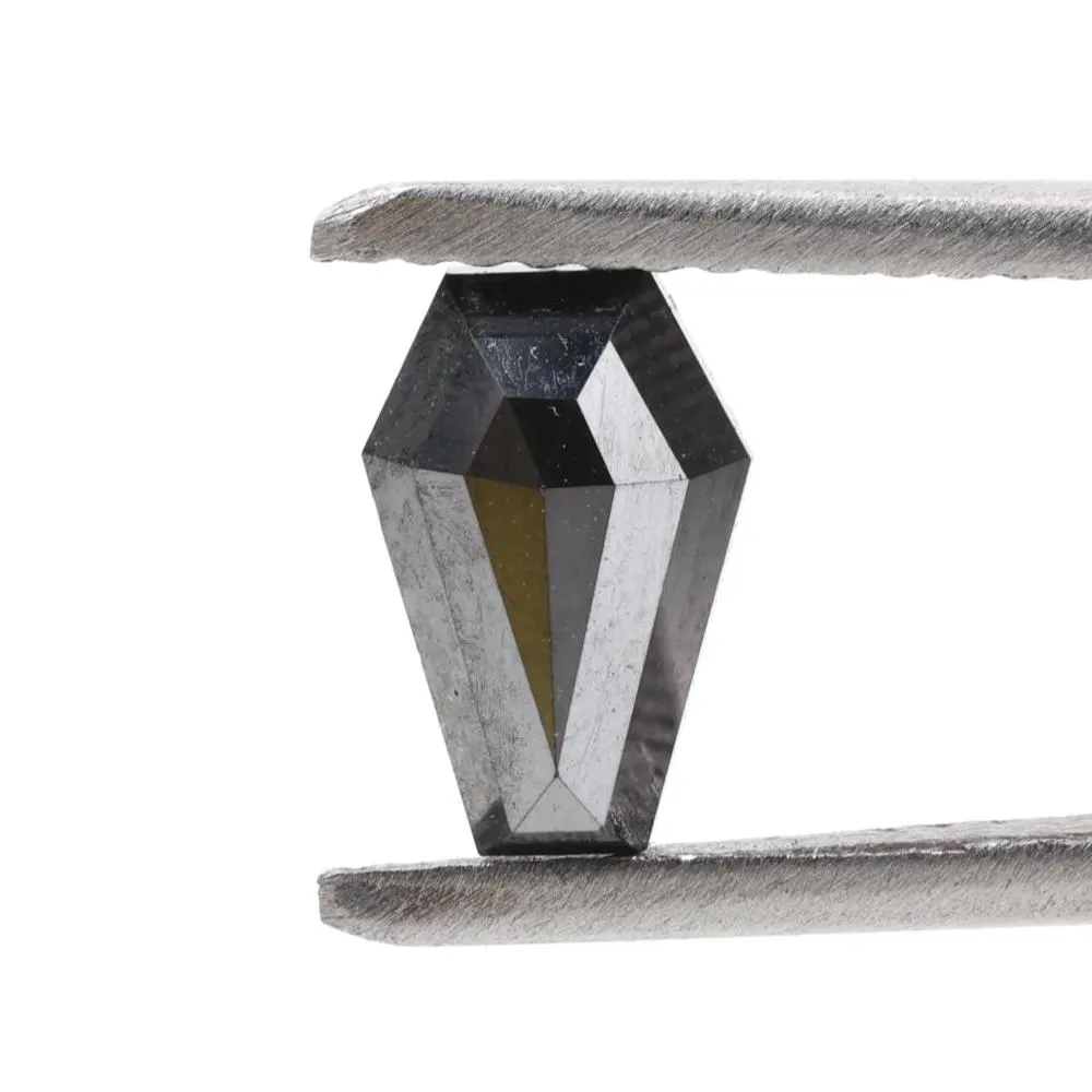 1.07 Carat Natural Black Coffin Loose Diamonds for Engagement Ring