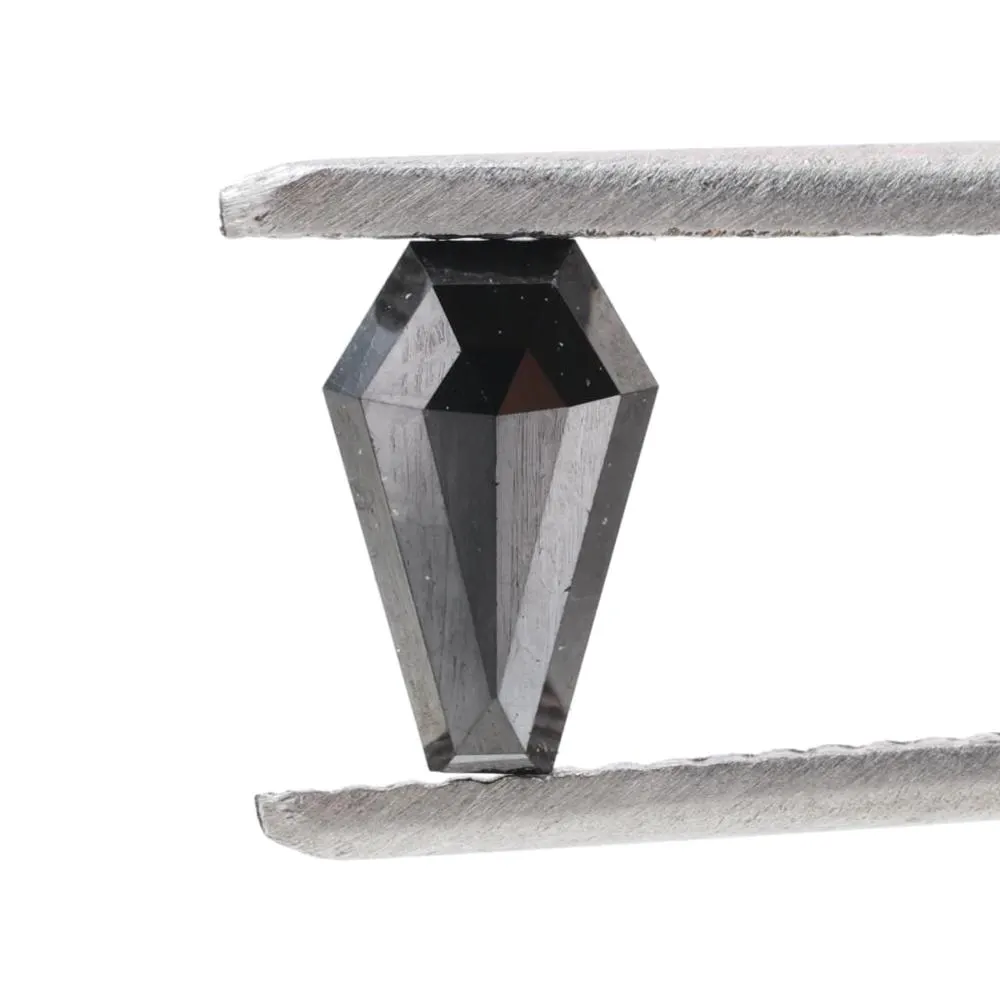 0.82 Carat Natural Black Coffin Loose Diamonds for Engagement Ring