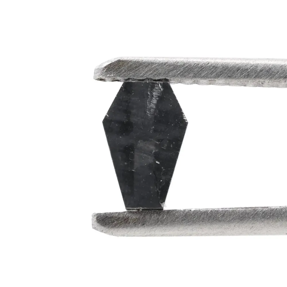 0.52 Carat Natural Black Coffin Loose Diamonds for Engagement Ring