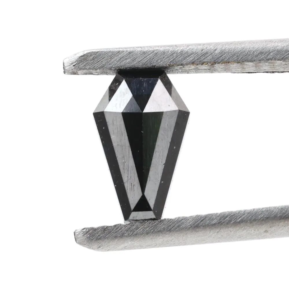0.82 Carat Natural Black Coffin Loose Diamonds for Engagement Ring