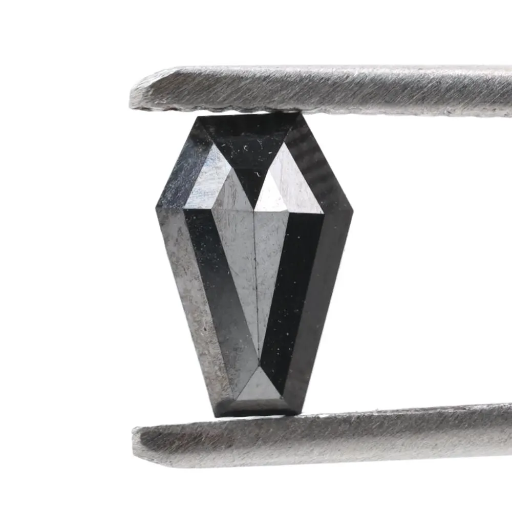 1.07 Carat Natural Black Coffin Loose Diamonds for Engagement Ring