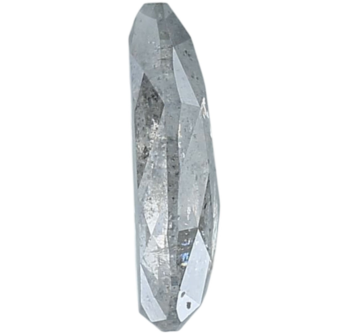 1.45 Ct Salt and Pepper Diamond, Natural Gray Color Pear Cut Loose Diamonds for Engagement Ring