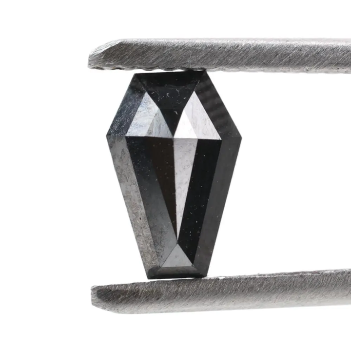 1.07 Carat Natural Black Coffin Loose Diamonds for Engagement Ring