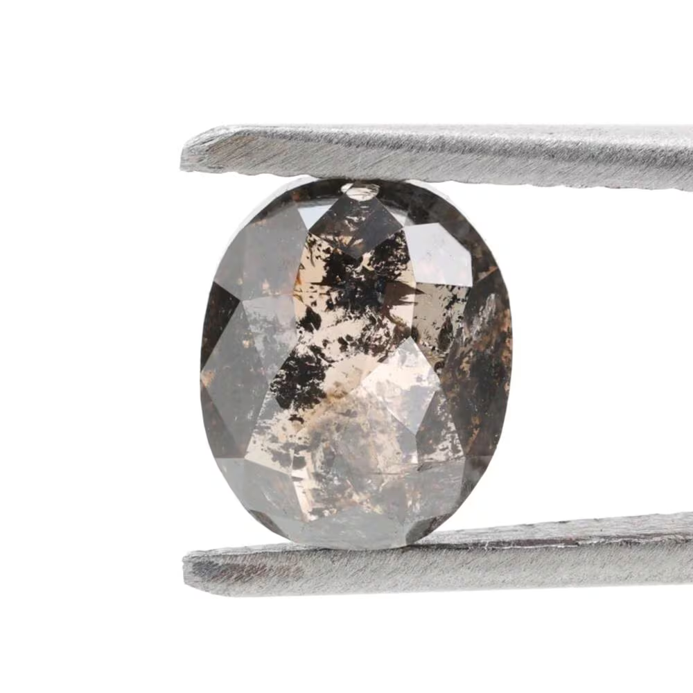 1.66 Ct Natural Brown Color Oval Loose Diamonds for Minimalist Engagement Ring