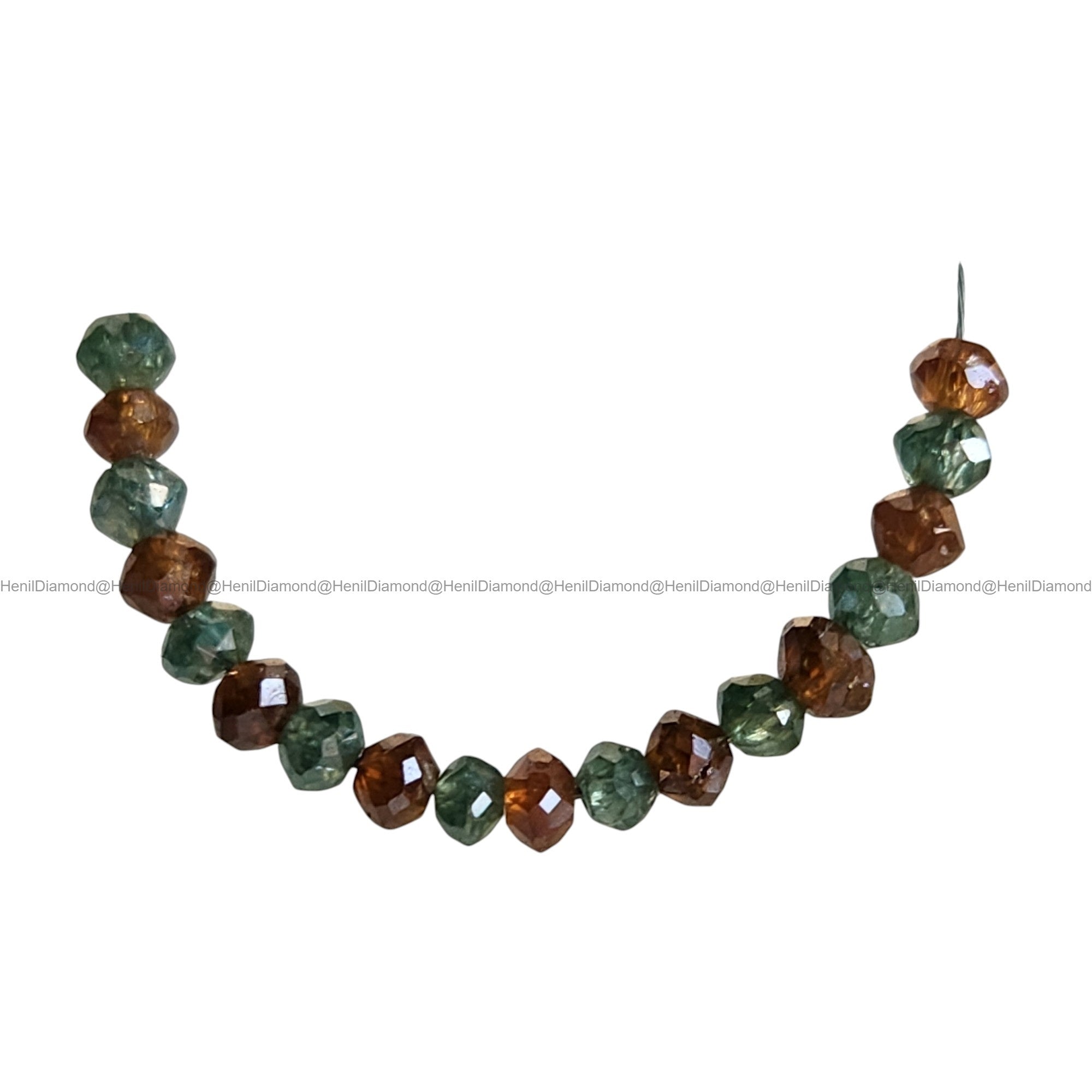 1.03 Ct Lot 1.50 to 2.00 MM Natural Red Blue Color Polished Round Loose Diamonds Beads wt Drilled Hole for String