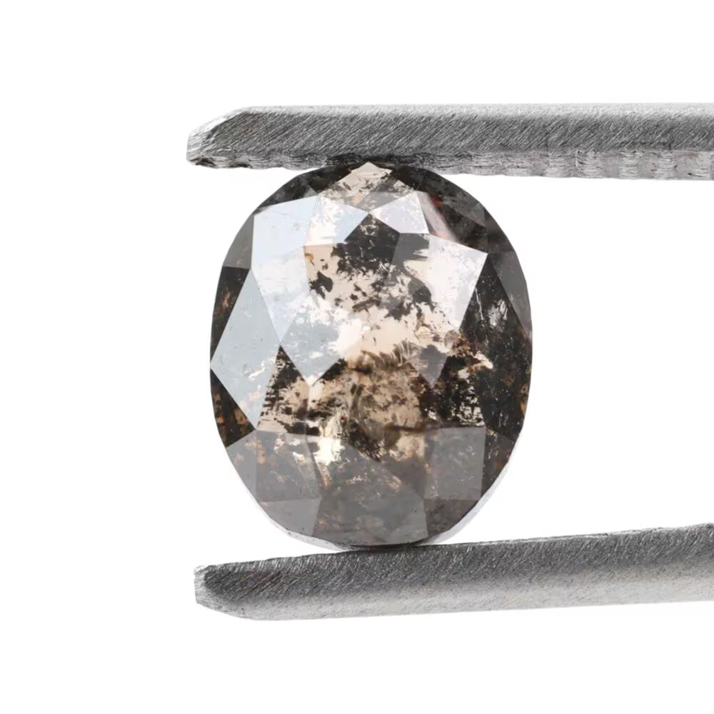 1.66 Ct Natural Brown Color Oval Loose Diamonds for Minimalist Engagement Ring