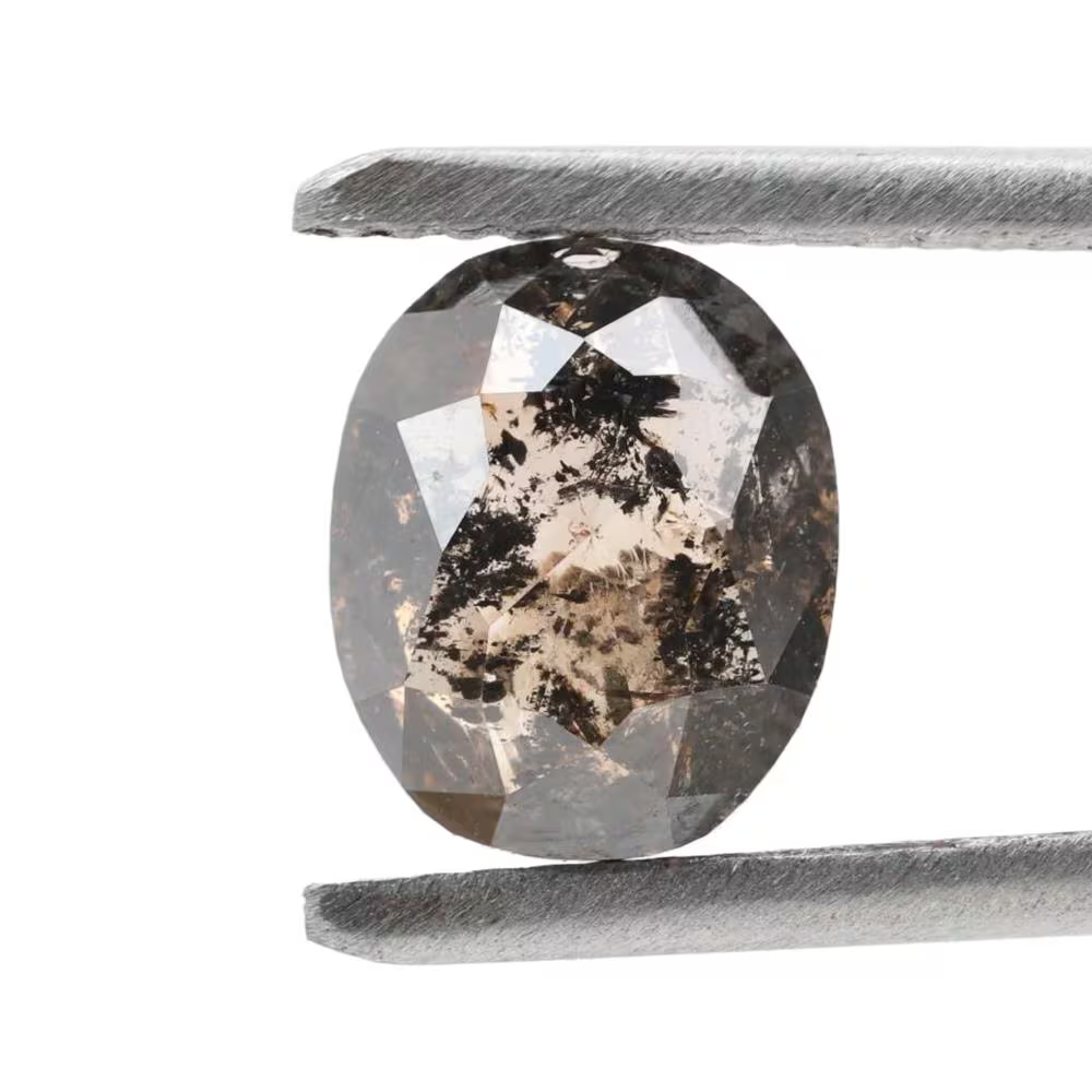 1.66 Ct Natural Brown Color Oval Loose Diamonds for Minimalist Engagement Ring