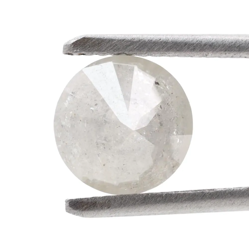 2.80 Carat Salt and Pepper Diamond, Natural Gray Round Loose Diamonds for Engagement Ring