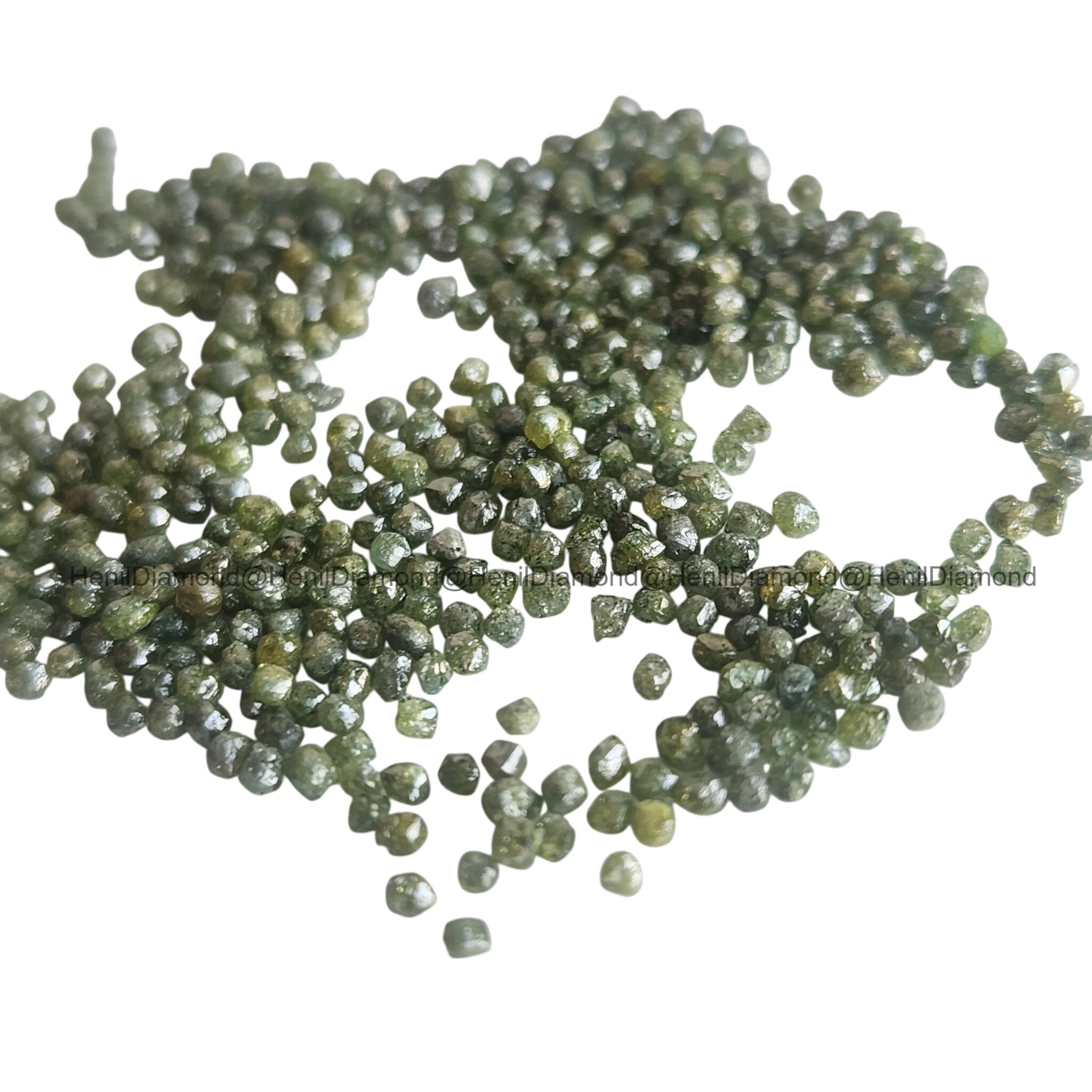 Green Diamonds, 5.00 ct 1.50-2.00 mm Natural Green Loose Raw Rough Diamond for Jewelry