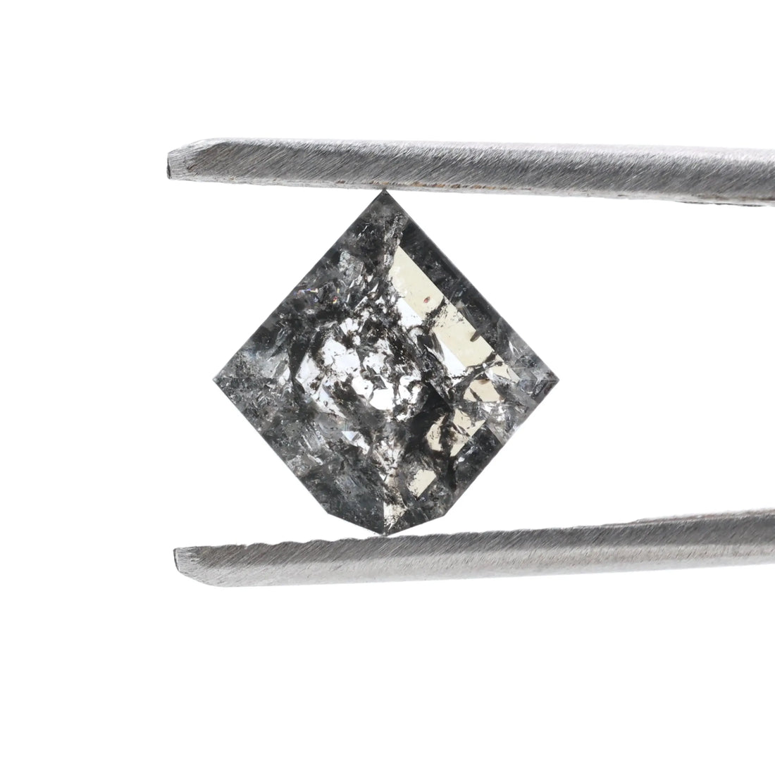 1.07 Carat Salt and Pepper Diamond, Natural Gray Shield Loose Diamonds for Minimalist Engagement Ring