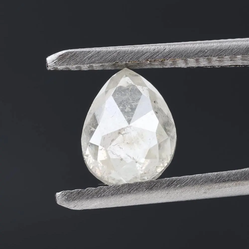2.00 Ct Salt and Pepper Diamond, Natural Gray Color Pear Cut Loose Diamonds for Engagement Ring