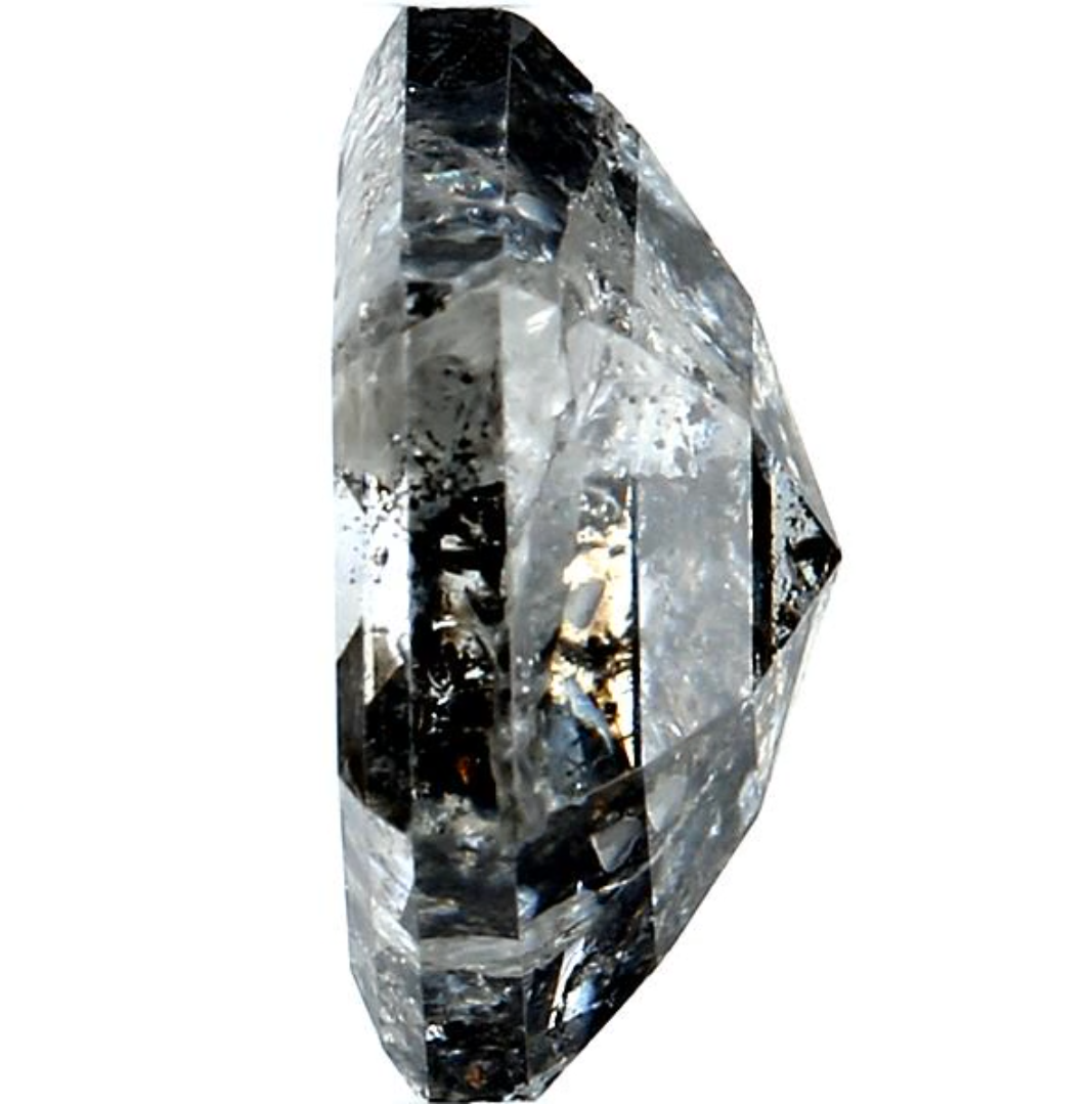 Salt and Pepper Diamond, 3.11 Ct Natural Gray Color Hexagon Cut Loose Diamonds for Engagement Ring