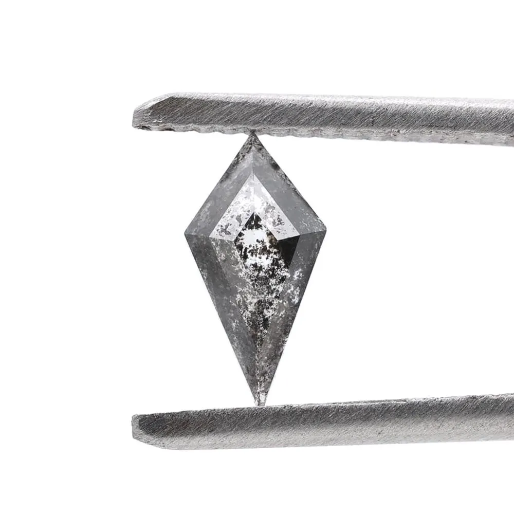 0.45 Cts Salt and Pepper Diamond, Natural Gray Kite Loose Diamonds for Engagement Ring