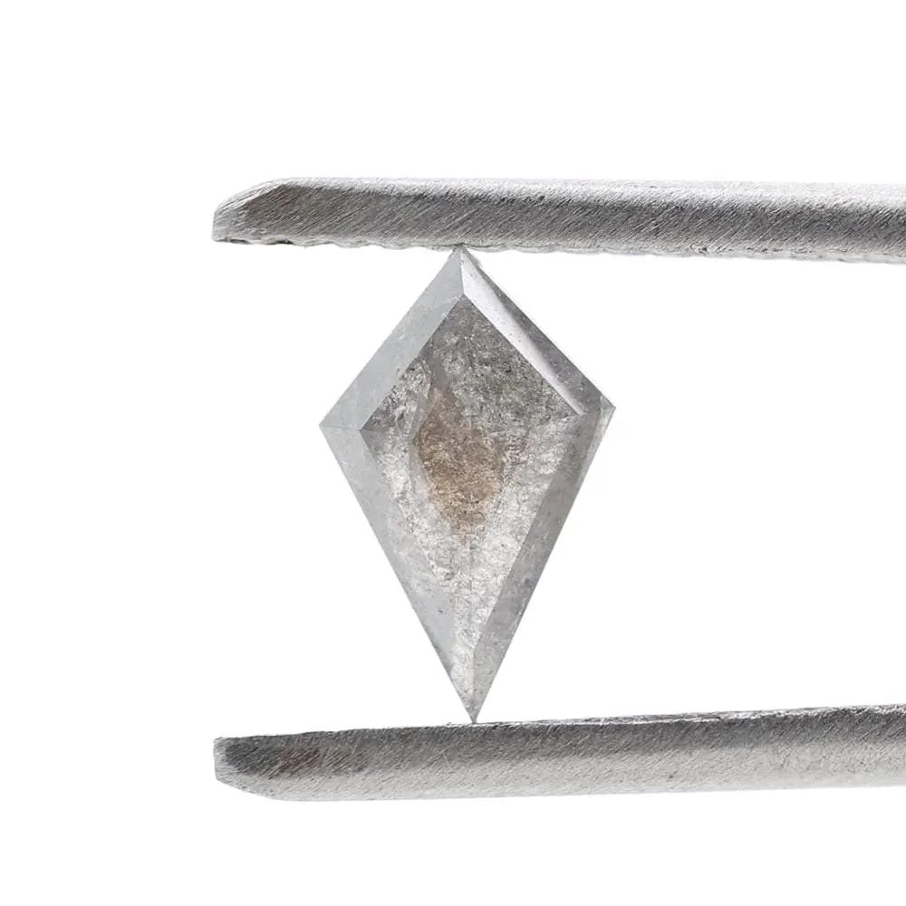 0.51 Cts Salt and Pepper Diamond, Natural Gray Kite Loose Diamonds for Engagement Ring