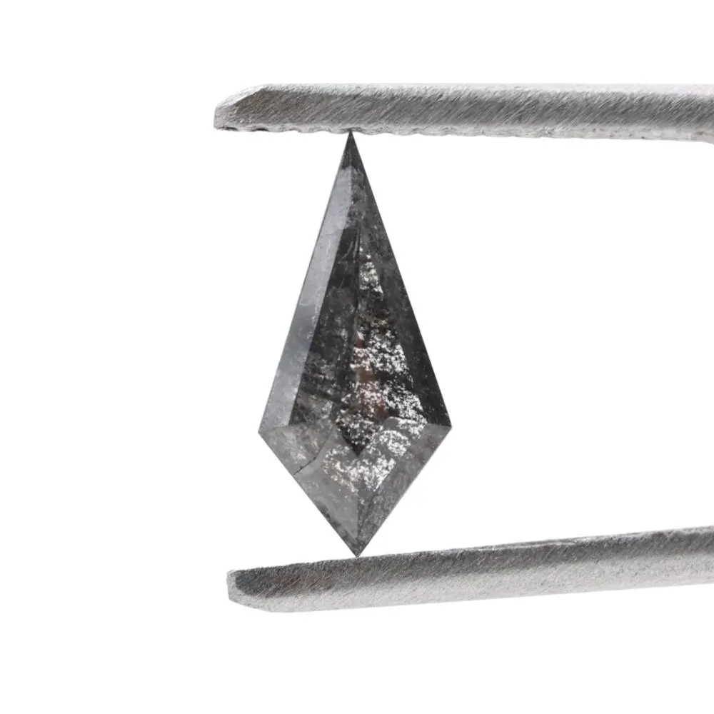 0.71 Cts Salt and Pepper Diamond, Natural Gray Smokey Kite Loose Diamonds for Engagement Ring