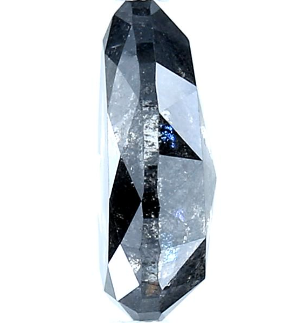 Salt and Pepper Diamond, 2.45 Ct Natural Gray Color Pear Cut Loose Diamonds for Engagement Ring