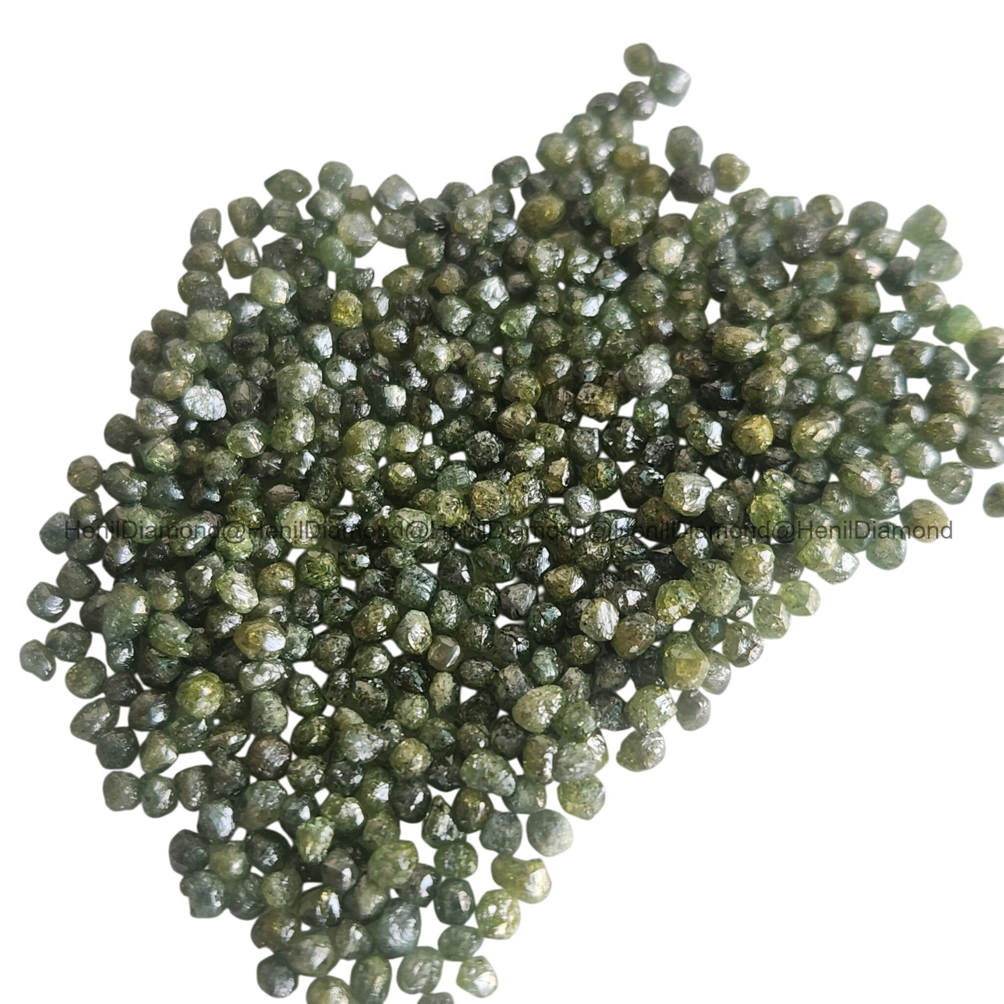 Green Diamonds, 5.00 ct 1.50-2.00 mm Natural Green Loose Raw Rough Diamond for Jewelry