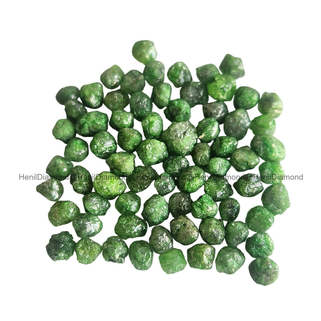 Green Diamonds, 5.00 ct 3.0-4.0 mm Natural Green Loose Raw Rough Diamond for Jewelry