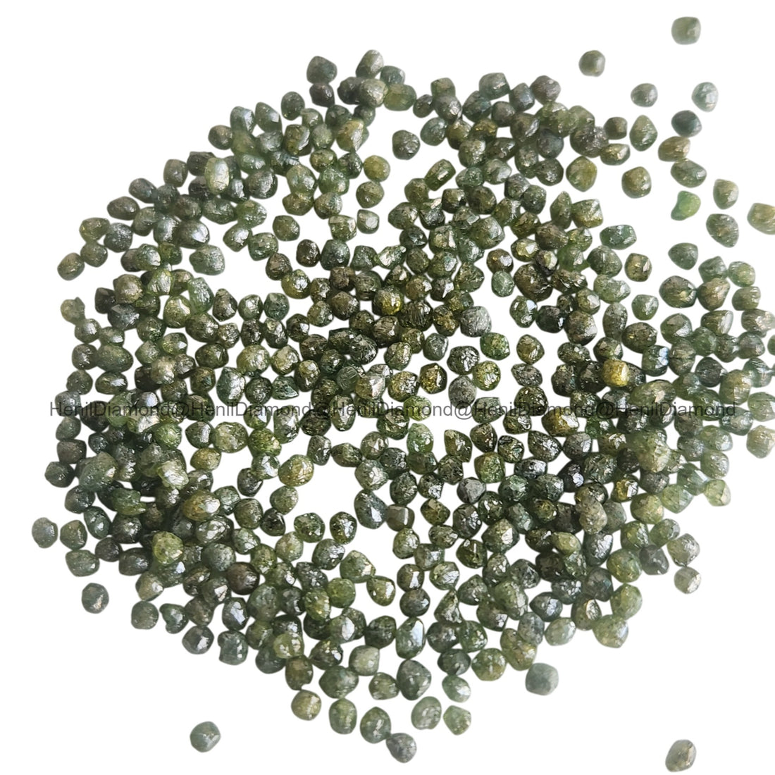 Green Diamonds, 5.00 ct 1.50-2.00 mm Natural Green Loose Raw Rough Diamond for Jewelry