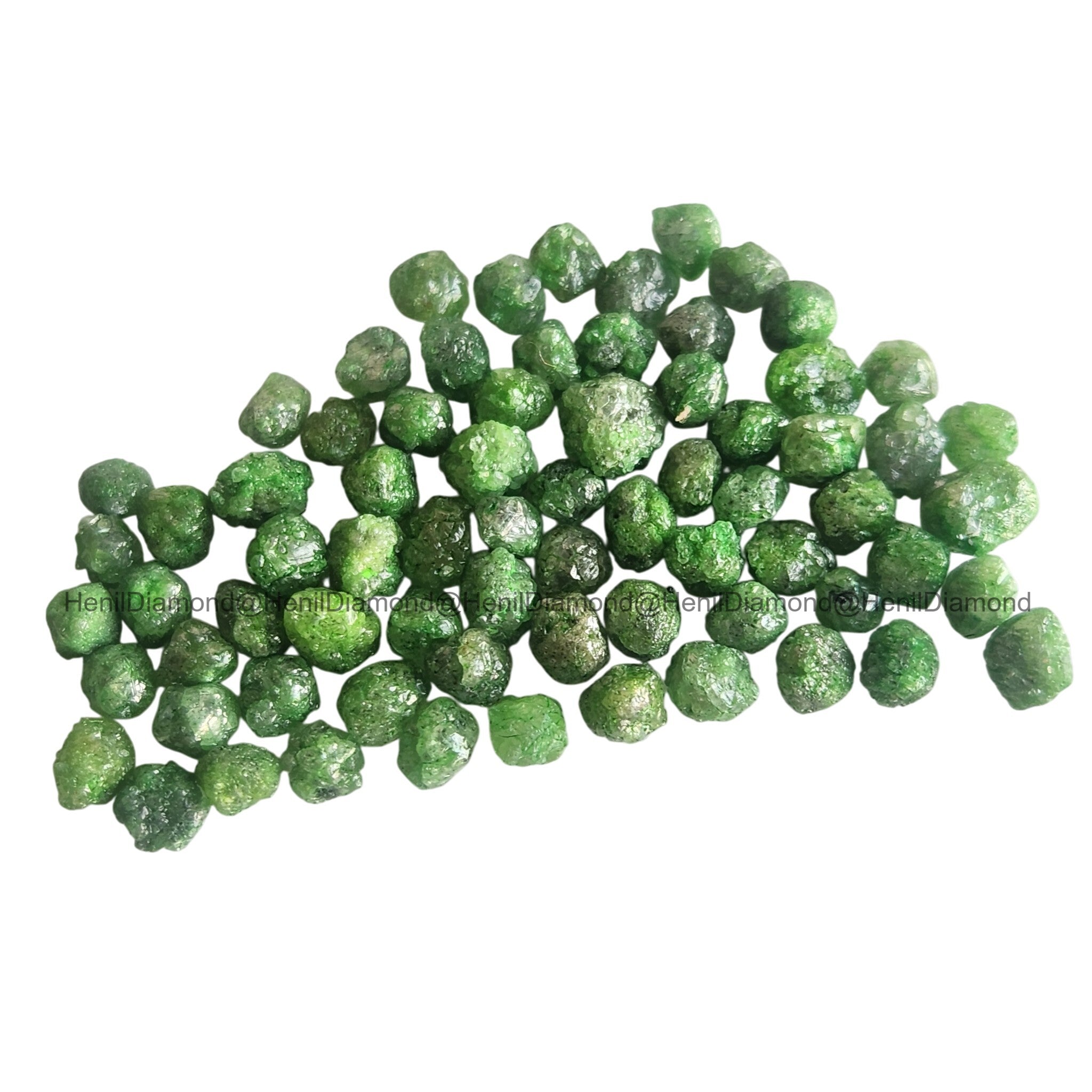 Green Diamonds, 5.00 ct 3.0-4.0 mm Natural Green Loose Raw Rough Diamond for Jewelry