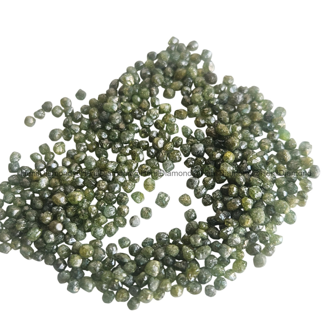 Green Diamonds, 5.00 ct 1.50-2.00 mm Natural Green Loose Raw Rough Diamond for Jewelry