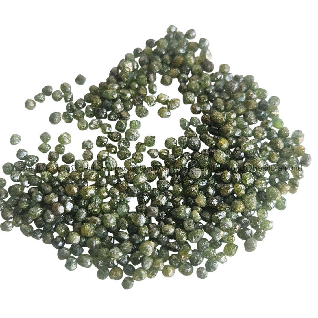 Green Diamonds, 5.00 ct 1.50-2.00 mm Natural Green Loose Raw Rough Diamond for Jewelry