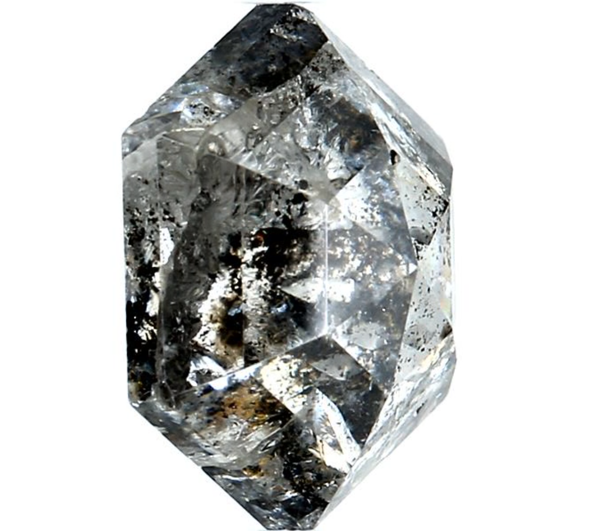 Salt and Pepper Diamond, 3.11 Ct Natural Gray Color Hexagon Cut Loose Diamonds for Engagement Ring