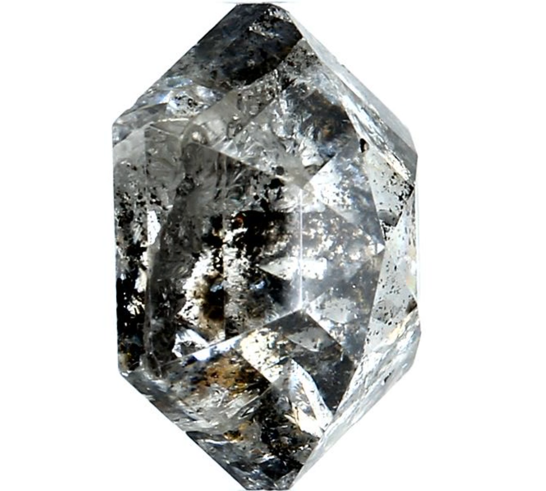 Salt and Pepper Diamond, 3.11 Ct Natural Gray Color Hexagon Cut Loose Diamonds for Engagement Ring