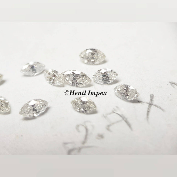 Natural H White Color SI Clarity 5.00 X 2.50 MM Size Loose Marquise Shape Diamonds 1.00 Carat Lot