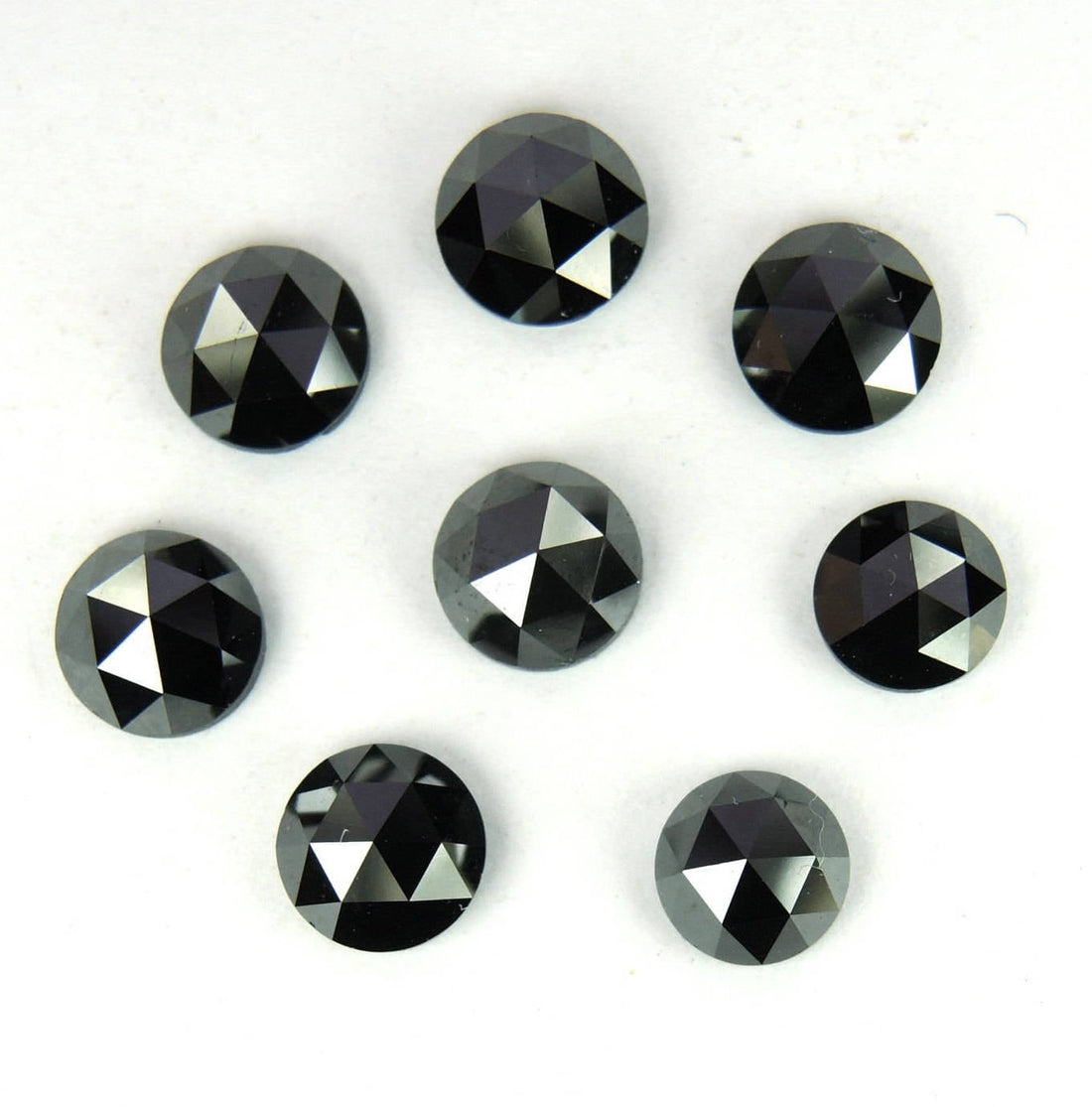 5.00 Ct 2.00-3.00 MM Fancy Black Color Round Rose Cut Loose Diamond for Jewelry