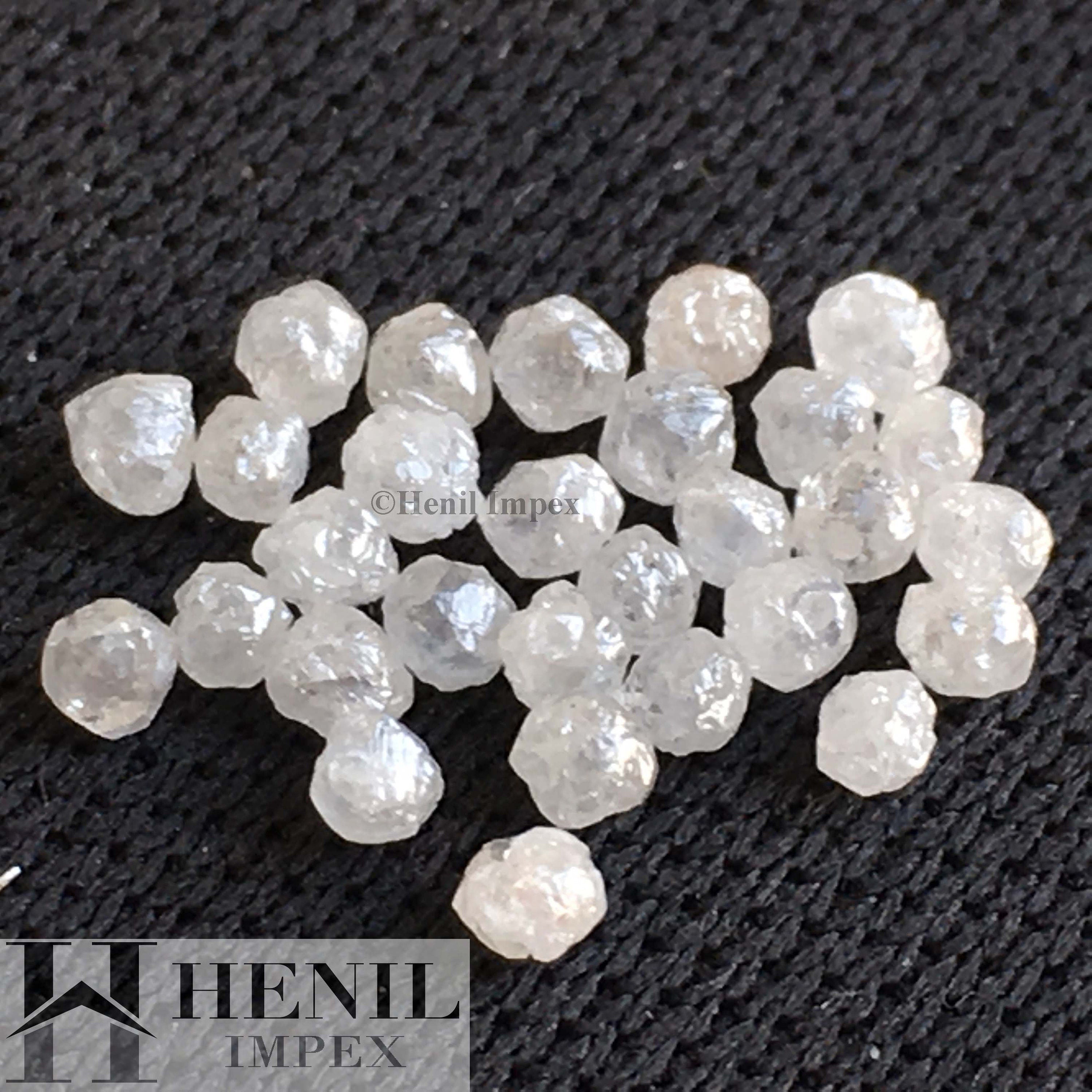 2.00 Ct Natural White Roundish Rough Loose Diamond for Jewelry, Conflict Free Raw Diamond