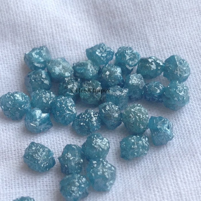 Blue Diamonds, 5.00 ct 2.0-3.0 mm Natural Blue Loose Raw Rough Diamond for Jewelry