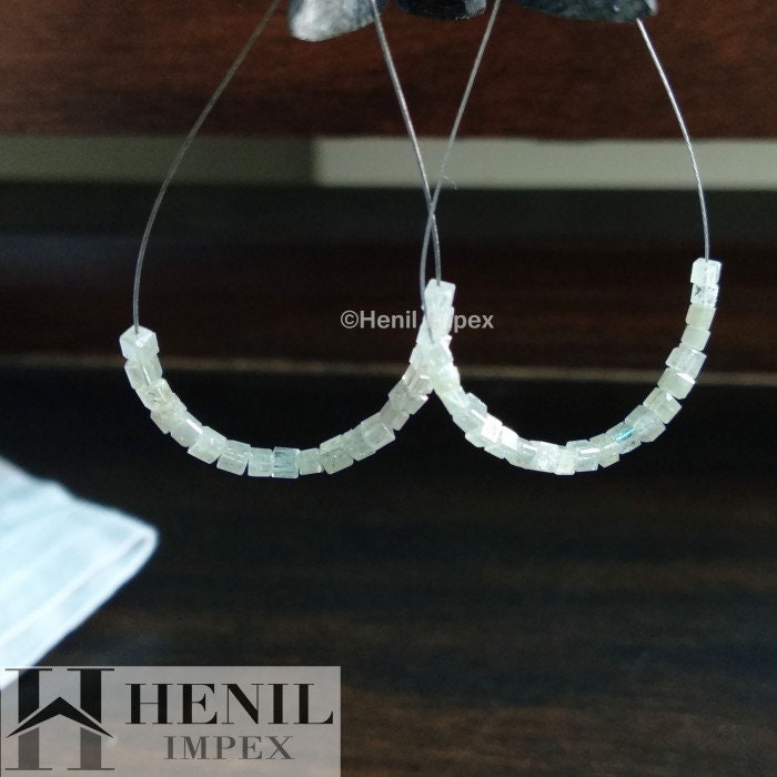 3.00 Ct 1.50-2.00 MM Size Natural Gray Color Polished Cube Loose Diamonds Beads for Earring Set