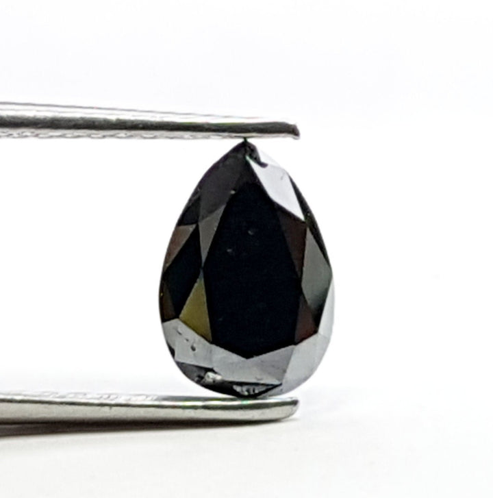0.94 Carat AAA+ Quality Natural Black Pear Cut Diamond - Fancy Color Diamond - Natural Black Diamond - Natural Diamond - Black Loose Diamond