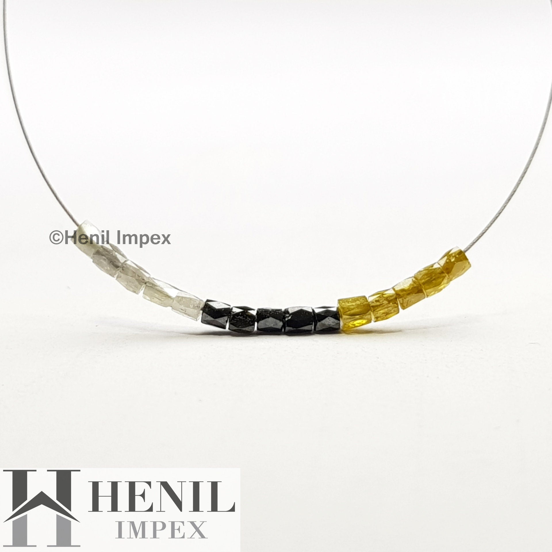 1.00 Ct Lot Natural Multi Color Tube Diamond Beads with Drilled Hole For Strand Necklace