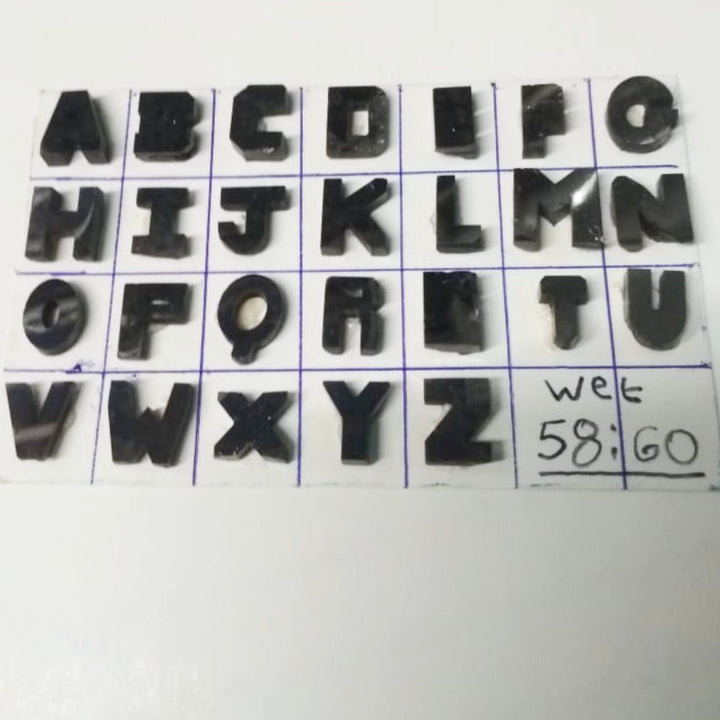 58.60 TCW Natural Diamond, Fancy Black Color A to Z Alphabet Diamond, Natural Fancy Black Color Diamond, Unique Antique Cut Loose Diamonds