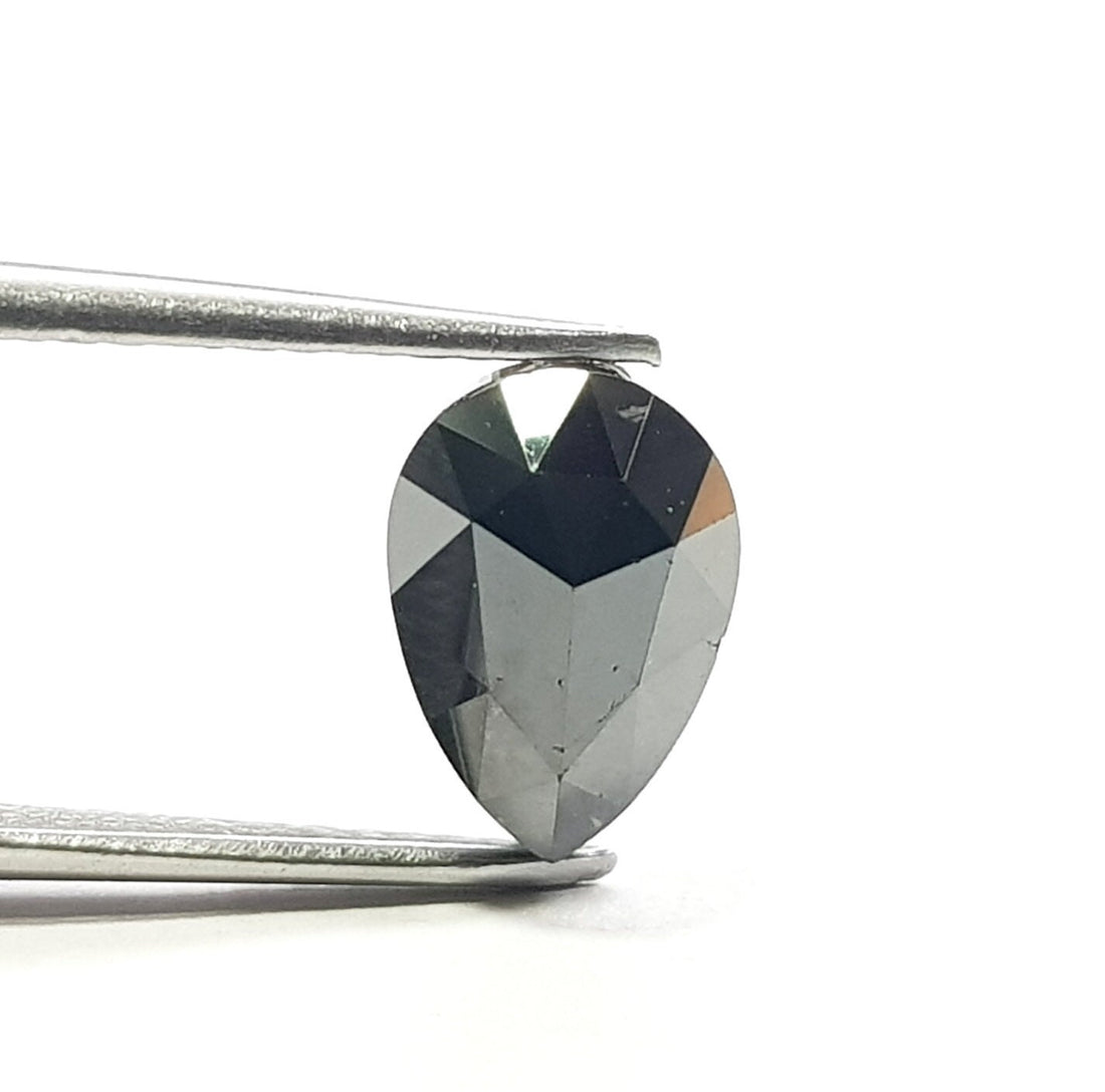 1.48 Carat Natural Black Pear Cut Loose Diamond - Fancy Color Diamond - Pear Cut Diamond - Natural Diamond - Polished Loose Diamond