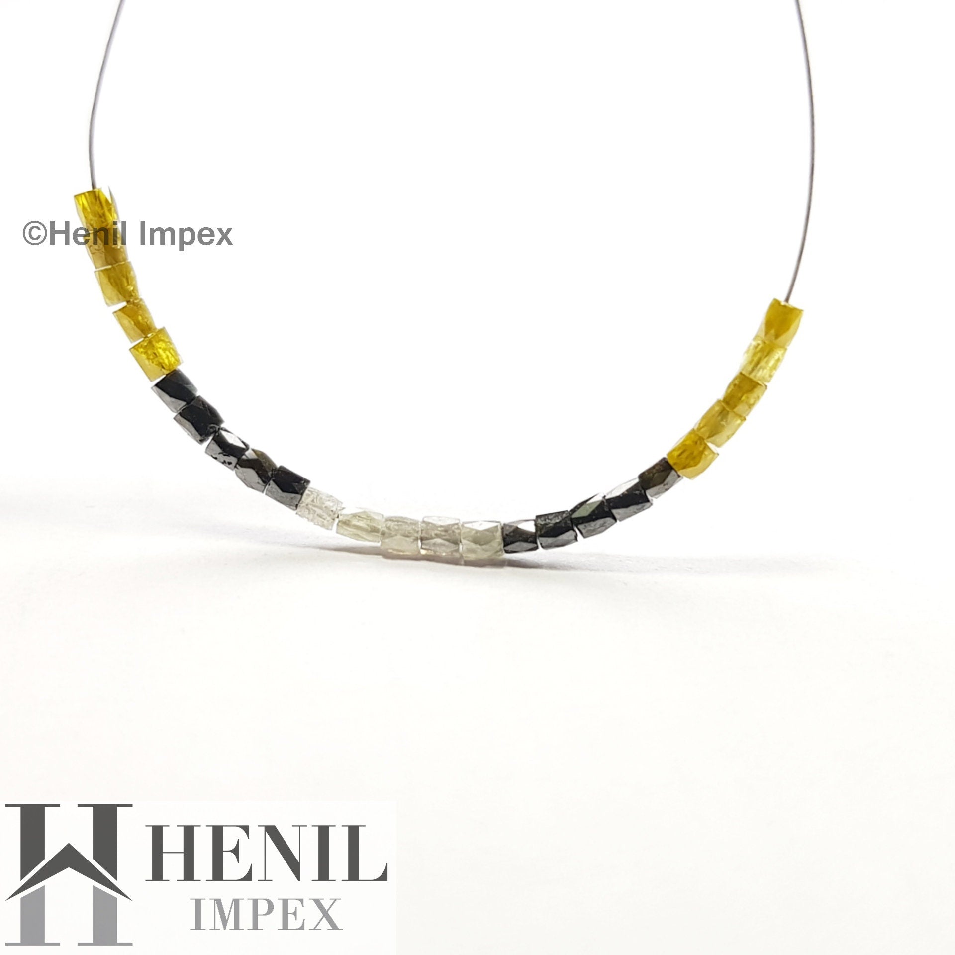 1.00 Carat Lot 1.5-2.0 MM Natural Multi Color Tube Pipe Diamond Beads with Drilled Hole