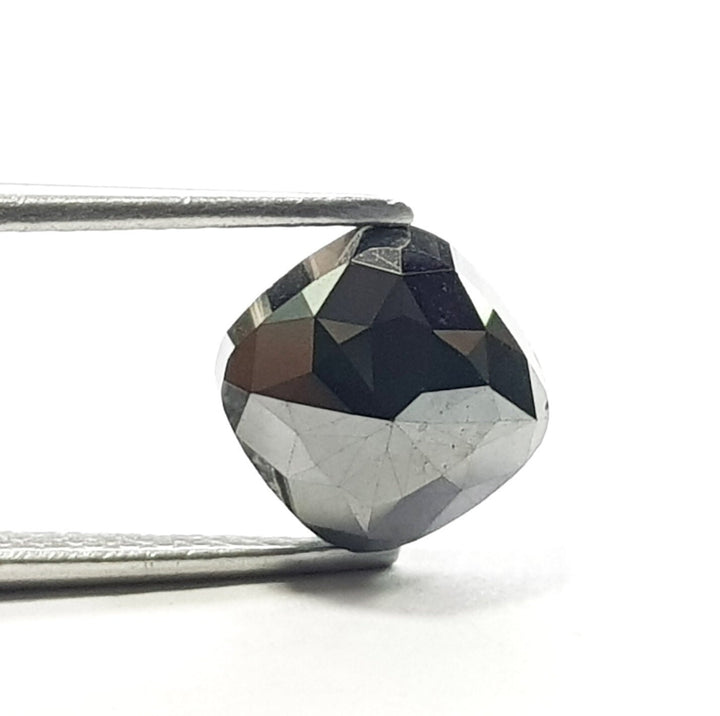 1.92 Carat Natural Black Cushion Cut Diamond - Fancy Color Diamond- Wholesale Black Rose Cut Diamond - Natural Diamond - Black Loose Diamond