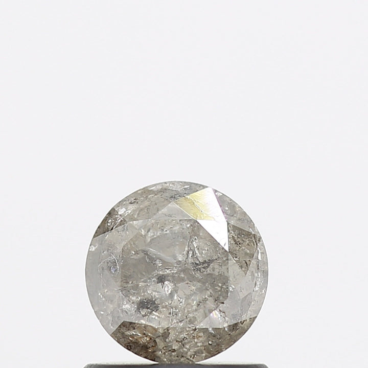 0.67 Carat Natural Salt and Pepper Diamond - Fancy Grey Round Brilliant Cut Loose Single Diamond ! 5.50 X 3.40 MM Size Round Loose Diamonds