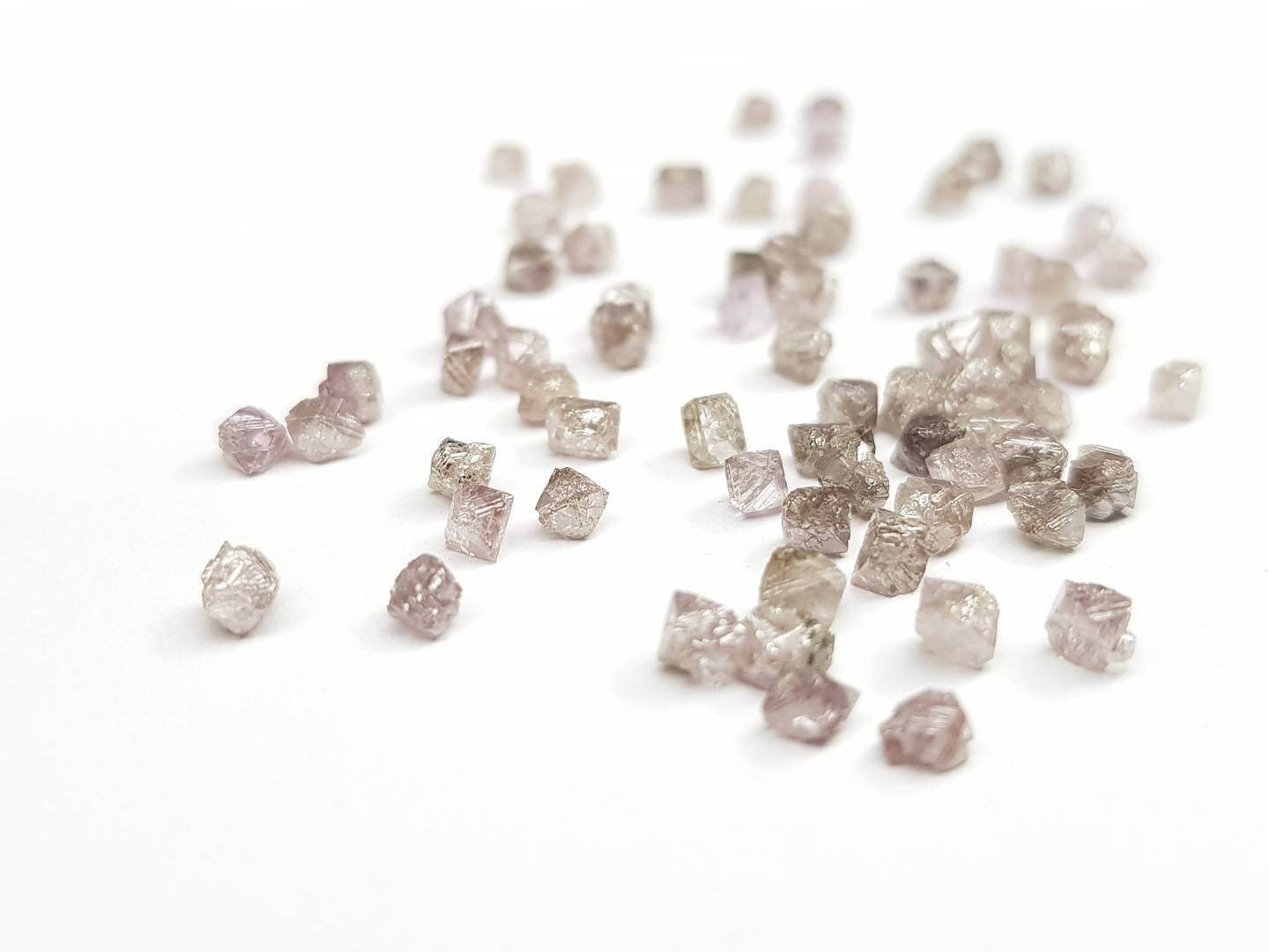 Pink Rough Diamonds, Natural Pink Raw Loose Diamonds, 2.05 Ct 1.50-2.50 MM