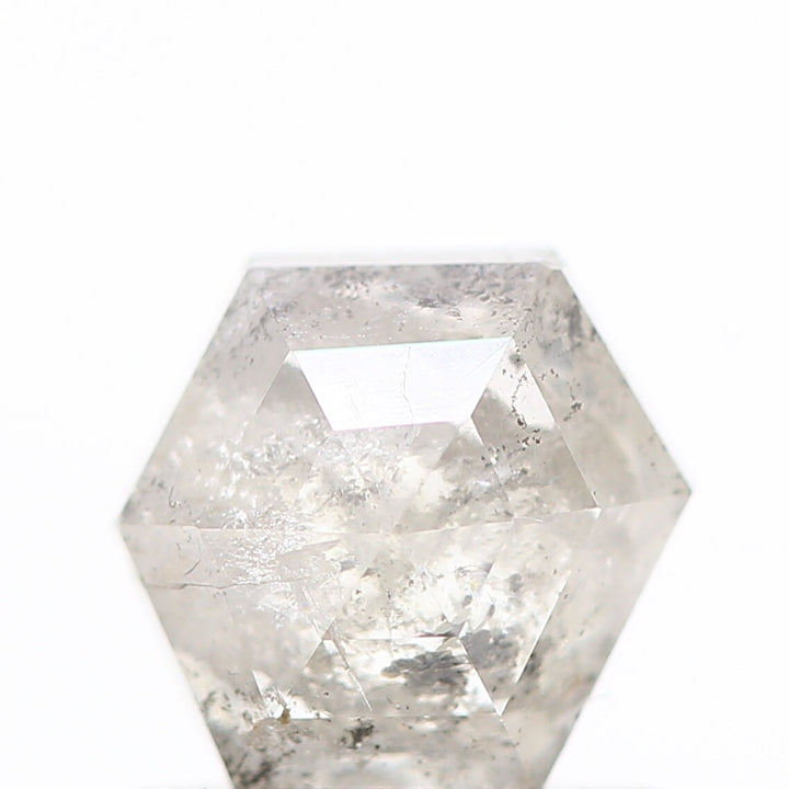 Natural Loose Diamond Hexagon Cut Salt and Pepper I3 Clarity Diamond, Salt and Pepper Diamond - Wholesale Polished Hexagon Diamond, 0.88 Cts