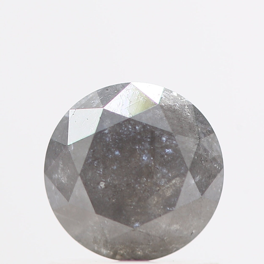 Natural Loose Diamond Round Cut Salt and Pepper I3 Clarity Diamond, Salt and Pepper Diamond - Wholesale Polished Round Diamond, 0.85 Carat