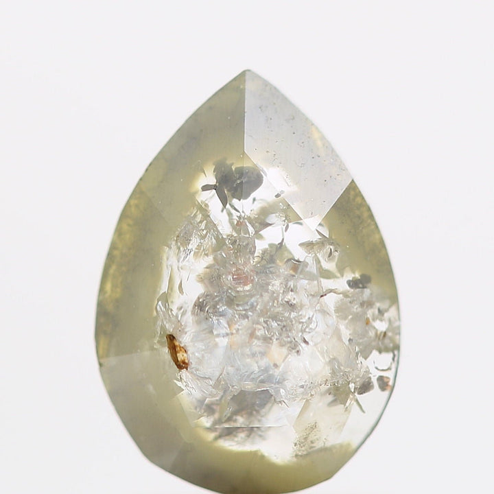 Salt and Pepper Diamond - Fancy Grey Color Pear Diamond - Natural Loose Diamond - Wholesale Pear Diamond - Transparent Diamond , 0.58 Carat