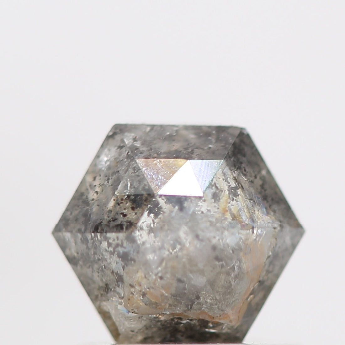 50% Off Sale ON Natural Salt and Pepper Diamond, Hexagon Diamond, Wholesale Hexagon Cut Diamonds, Natural Hexagon Cut Diamond ! 0.89 Carat !
