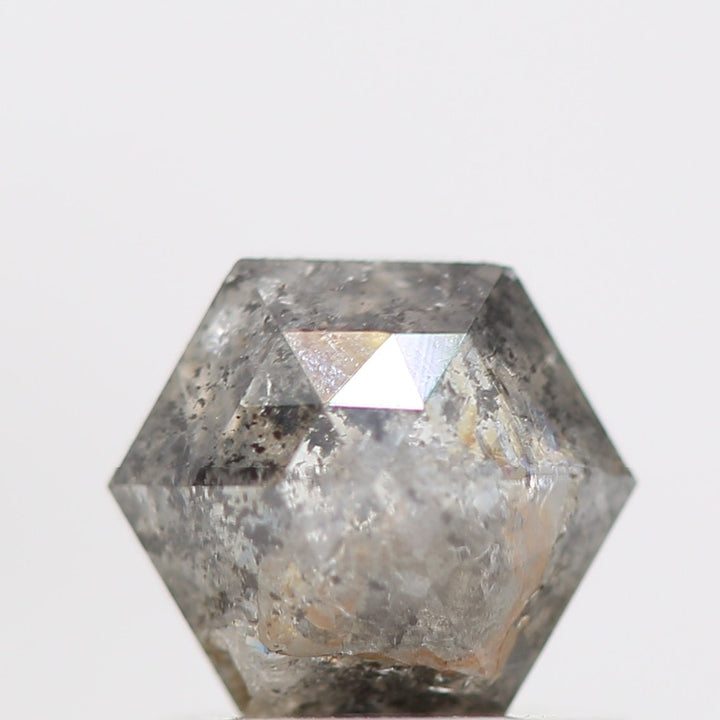 50% Off Sale ON Natural Salt and Pepper Diamond, Hexagon Diamond, Wholesale Hexagon Cut Diamonds, Natural Hexagon Cut Diamond ! 0.89 Carat !