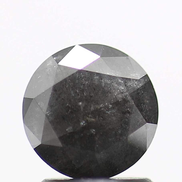 Natural Salt and Pepper Diamond 1.61 Ct Round Polished Diamond, Natural Loose Diamond, Brilliant Cut I3 Clarity Diamond For Anniversery Ring